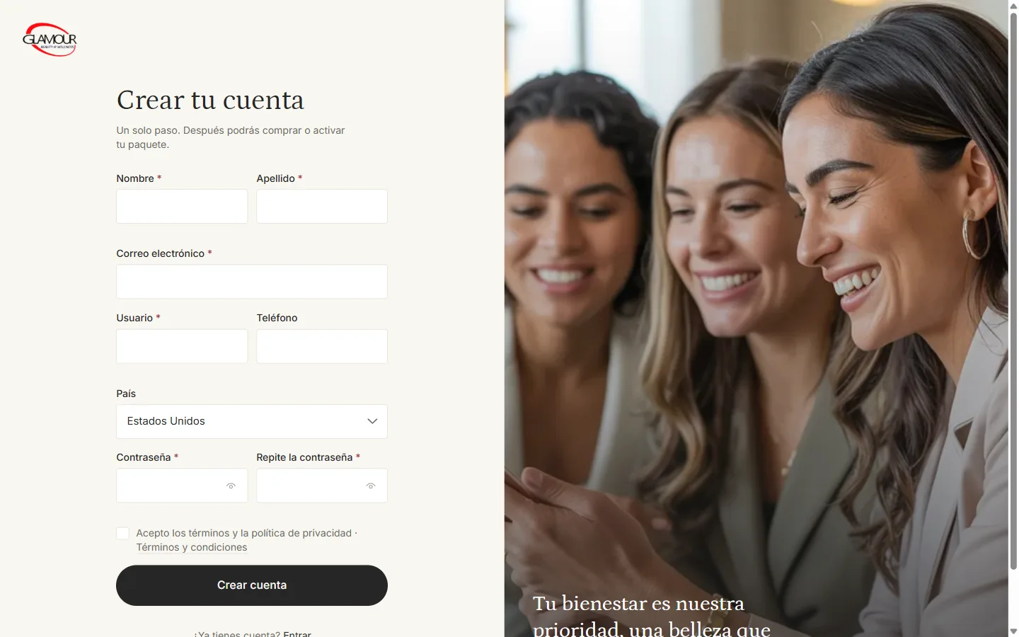Crea tu cuenta